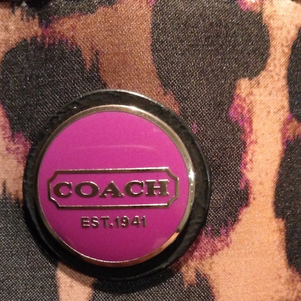 Coach Purple and Black Shoulder Bag with Structured Silhouette - Picture 2 of 16